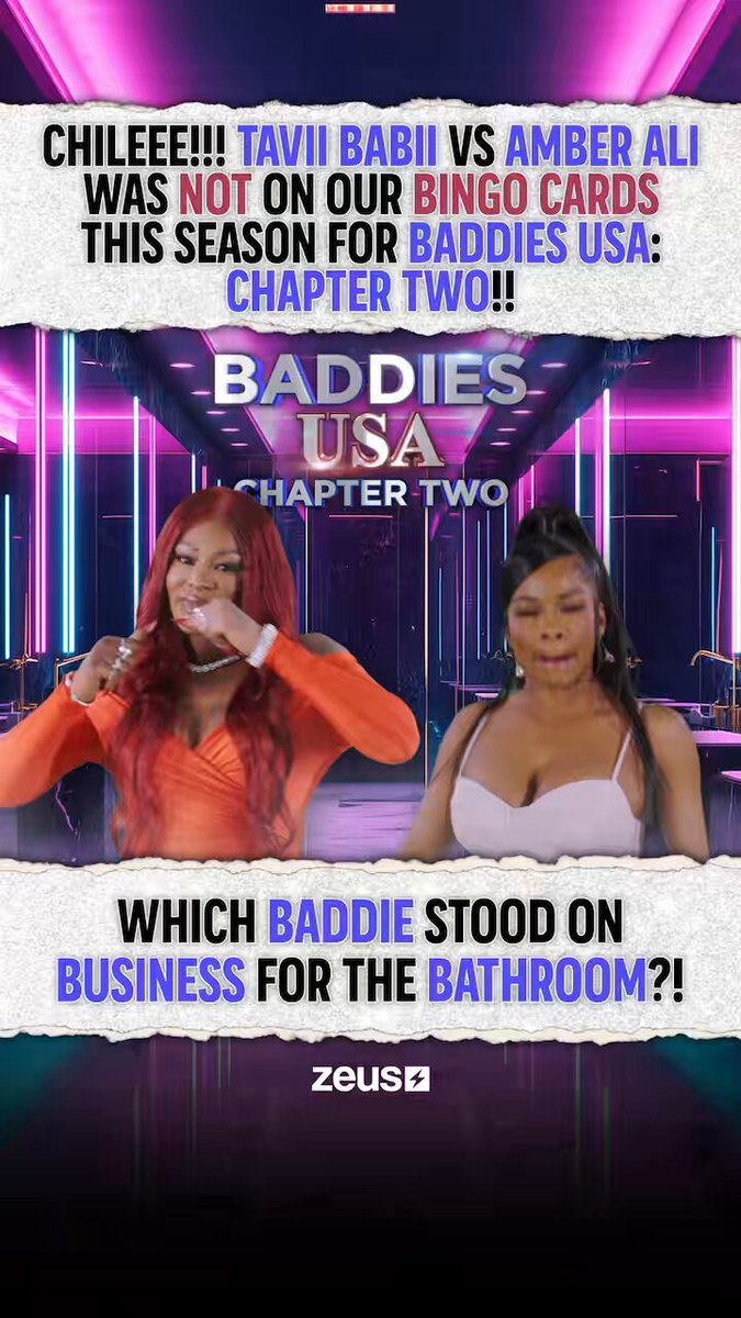 Sheeshhh!! 👀 #TaviiBabii VS #AmberAli was NOT on our BINGO CARDS this season for #BaddiesUSAChapterTWO!! 😩 With that being said though, 😳 which BADDIE STOOD ON BUSINESS over the BATHROOM?! 🤔