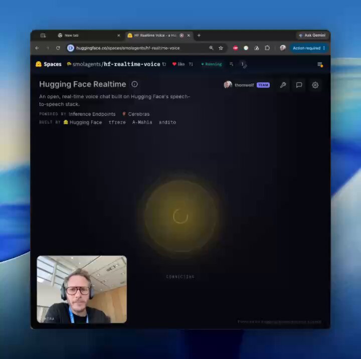 Original video thumbnail: Hugging Face - Hugging Face and Cerebras Launch Open-Source Realtime Voice Demo