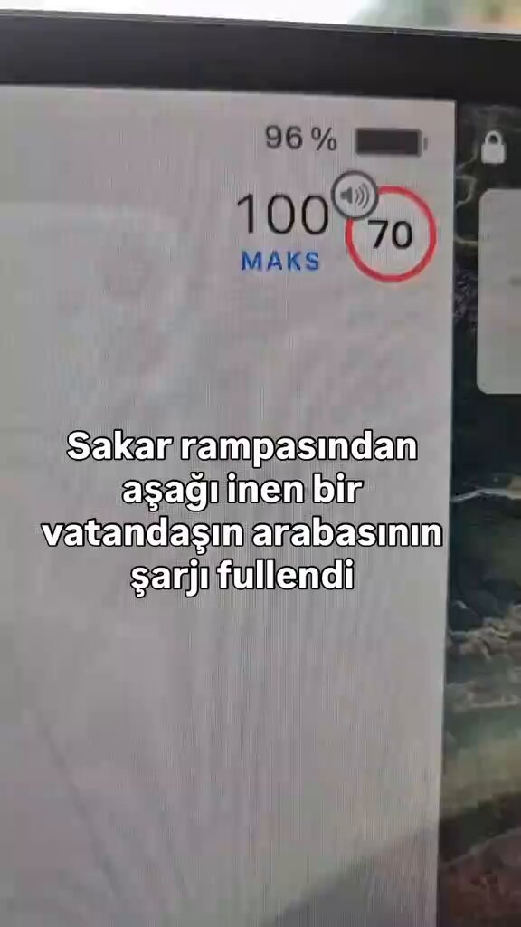 Tesla kullanıcısı, Muğla Sakar Geçidi'nde şarjını %100'e çıkardı
