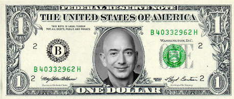 RT by @assangedefense: Laid end-to-end @JeffBezos' 90B dollars can circle Earth 273 times, then reach the Moon & back 4 times. Then stack 10 km high