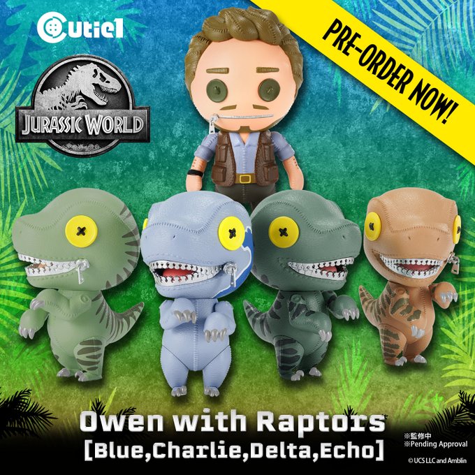 Cutie1 公式 Cutie1toys 本日より予約開始 来年新作が待たれる ジュラシック ワールド より オーウェン と ブルー が登場 更に チャーリー デルタ エコー が加わった ラプトル4姉妹 セットもご用意 可動も組み込んだアイテムとして登場