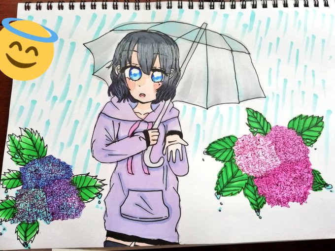 椎名 ひな୨୧ Kurapikakuluta 紫陽花見かけたから描いた 雨と傘が終わってんのは許せ もっとパーカーとかかっこよくなっていい感じになる筈なのに イラスト 紫陽花 紫陽花イラスト 月曜日ほんと嫌い 女の子イラスト Nitter