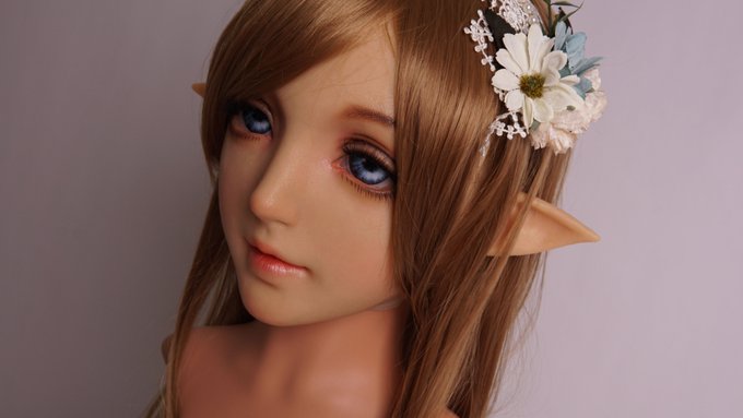 Dreammask Studio Dreammaskstudio 迷人的小精灵伊莉娅来啦 可爱又漂亮 有标配款 美妆款任你选择 可愛くて綺麗な小悪魔 イリア チャンがきた 基準型と美粧型二つタイプを選んでください 女性マスク 女性面具 可愛い 可爱 男の娘 女装 M13タイプ イリア