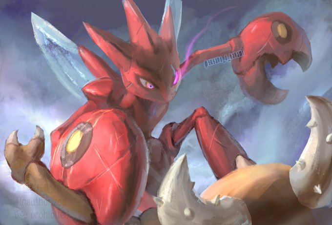 すさノお イラストとゲームとポケモン Susano O Nanami ストライクの新たな姿 バサギリがでてきたことで カイロスさん涙目の図みたいに見えてきた Nitter