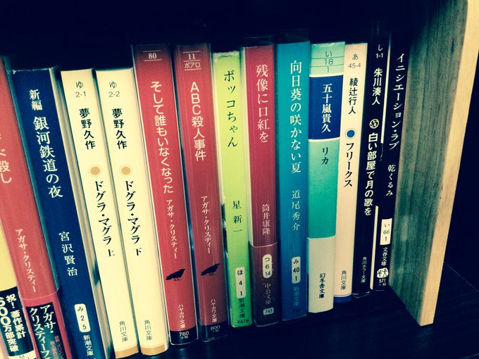 Mofu 読書垢 Garaxyapple107 名刺代わりの小説10選 銀河鉄道の夜 宮沢賢治 ドグラ マグラ 夢野久作 そして 誰もいなくなった Abc殺人事件 クリスティ ボッコちゃん 星新一 残像に口紅を 筒井康隆 向日葵の咲かない夏 道尾秀介 リカ 五十嵐貴久 フリークス 綾辻