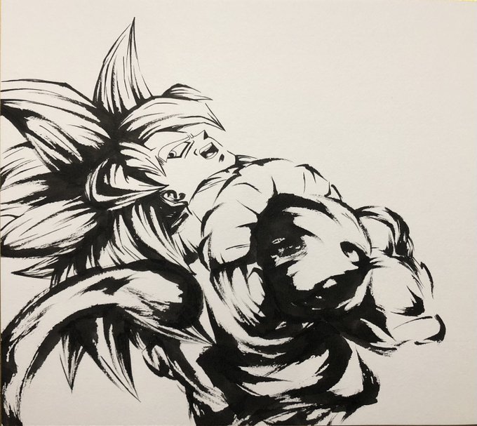 ごべ Goberunrun 究極 ドラゴンボール ゴジータ4 模写 イラスト 墨絵 Nitter