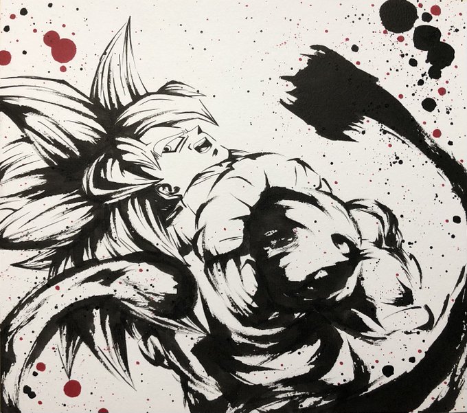 ごべ Goberunrun 究極 ドラゴンボール ゴジータ4 模写 イラスト 墨絵 Nitter