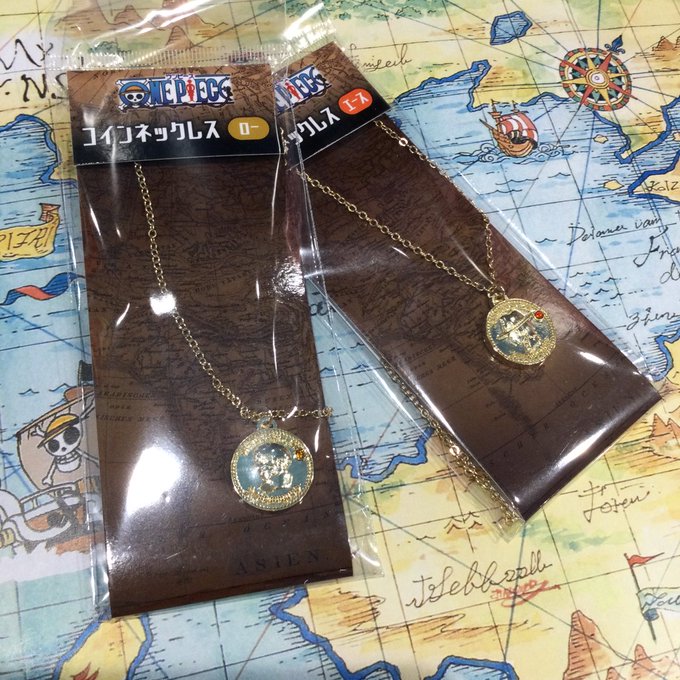 One Piece 麦わらストア池袋店 Mugistore Ike 新商品 コインネックレス ルフィ ゾロ ロー エース 各1 980円 税込 好評発売中 麦わらストア Onepiece Nitter