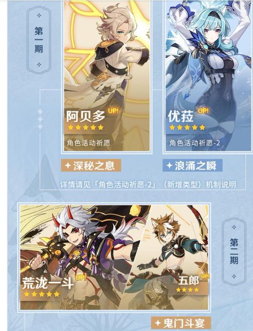 原神リーク 日本語翻訳 Genshin Leak Jp Ver 2 3開始 イベント祈願 キャラクター1 イベント祈願 キャラクター2が同時に開催されます 2 3ではアルベドとエウルアが対象となります 祈願1と祈願2の天井の数は共有されます 例 祈願1で50回 5が出現しなかっ 原神リーク 日本語翻訳 Genshin Leak Jp Ver 2 3開始 イベント祈願 キャラクター1 イベント祈願 キャラクター2が同時に開催されます 2 3ではアルベドとエウルアが対象となります 祈願1と祈願2の天井の数は共有されます 例 祈願1で50回 5が出現しなかっ