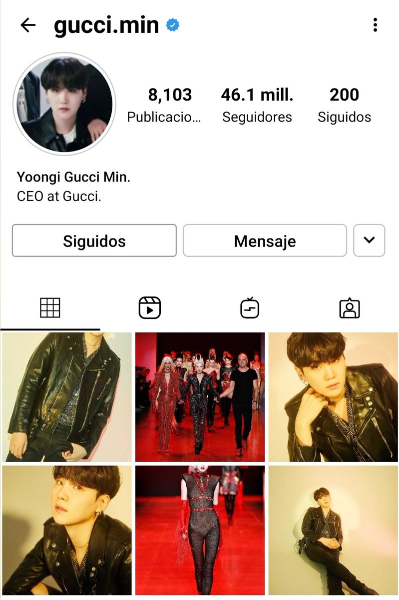 Cuanto Gana Un Trabajador De Gucci 🍊 | ᴬᵁˢ (@darkosaawrioo): "—Perfiles: •Yoongi Gucci Min. •30 años. •CEO.  •Comprometido." | nitter