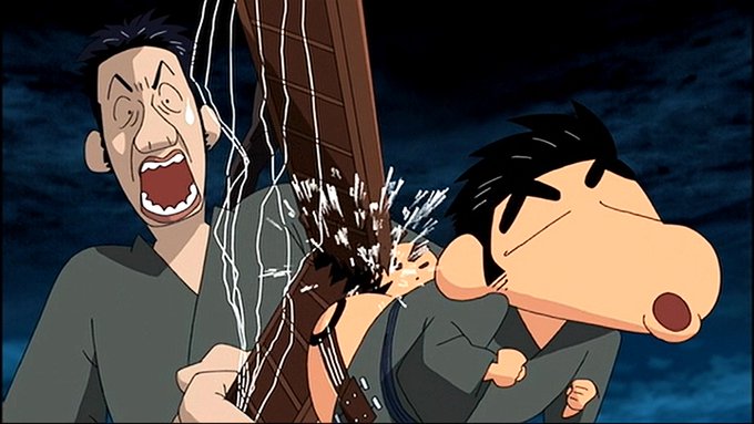 クミチョスクミチョー Bakanemoti2525 クレヨンしんちゃん 伝説を呼ぶブリブリ 3分ポッキリ大進撃の怪獣ギター侍 拙者のお尻にはオデキできてますから 切腹 クレヨンしんちゃん ３分ポッキリ 怪獣羽田陽区 怪獣ギター侍 羽田陽区 ギター侍