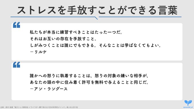 めんた こころの守り方 Mental Ot 何度も救われた ノースウェスタン大学の研究によれば 名言 を読んだだけでストレスによる過食が60 浪費が50 も減ったらしい この名言とは Nitter
