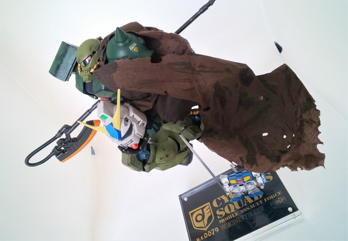 Ms06c 21 ザクシー フォロー制限 Ms06c 21 ザクヘッドはおもむろに サンバカ模型会 夏のお嬢さん に参戦したオレ的ラムズゴック 9 2プロトタイプグフ機動実証機ブルーver 北越谷ホビーショップアンディ マイヒーロー コンテスト に提出したバーニィの