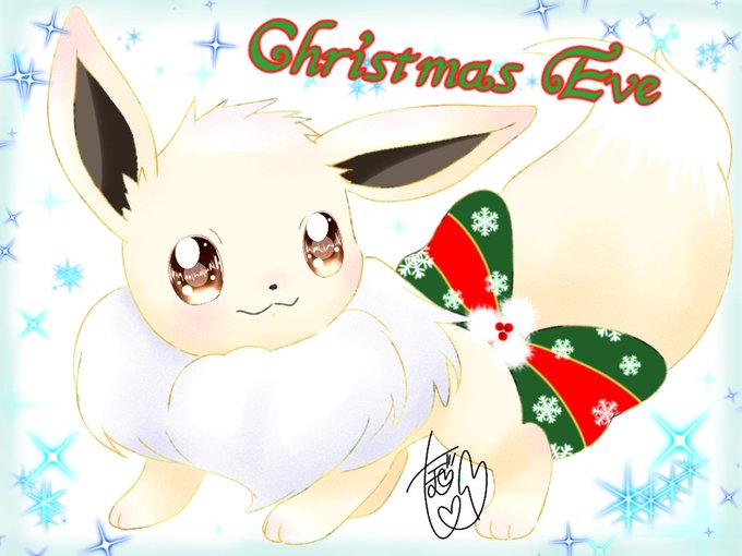 たむりん ポケモン O W O Raichuu Pokemon クリスマスイブだしクリスマスイーブイ描こうぜ ホワイトクリスマス イーブイ Nitter