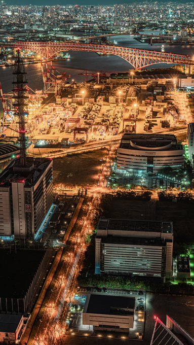 しょーや Sps3n 地上52階から眺める大阪湾の夜景の迫力が凄かった Nitter