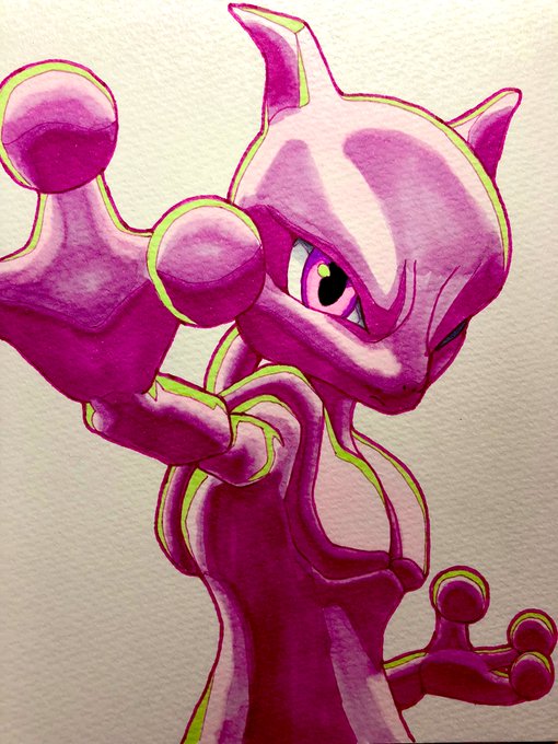 Hide Hide ミュウツーは最強のポケモンだ スマブラ ポケモン ミュウツー Ssbu Pokemon Mewtwo アナログイラスト コピックイラスト Nitter