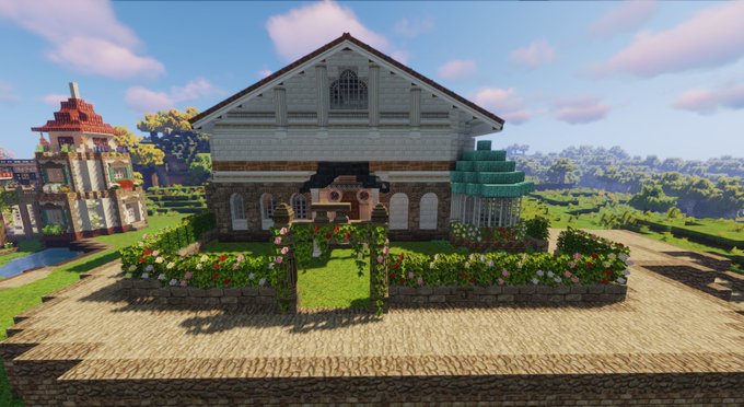 アスカ マイクラ建築始めました Cocousada 進捗チラ見せ 邸宅というものを初めて作っている 外装の形だけできて 装飾はこれから 内装は未着手ってとこ 裕福な商人の家にするつもりだけど これでもまだ部屋割りすると狭いもんだな Minecraft Miniaturia