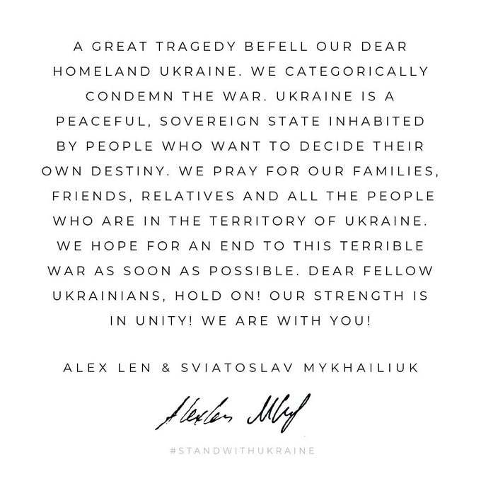 ラプターズ情報局 Raptors Info Japan Raptorsinfojpn 我々の家族 友人 親戚 そしてウクライナの領土にいる全ての人々のため に祈っている この恐ろしい戦争が一刻も早く終わることを願っている 親愛なるウクライナ人の仲間たちへ 踏ん張ろう 我々の強さは団結 ラプターズ情報局 Raptors Info Japan Raptorsinfojpn 我々の家族 友人 親戚 そしてウクライナの領土にいる全ての人々のため に祈っている この恐ろしい戦争が一刻も早く終わることを願っている 親愛なるウクライナ人の仲間たちへ 踏ん張ろう 我々の強さは団結