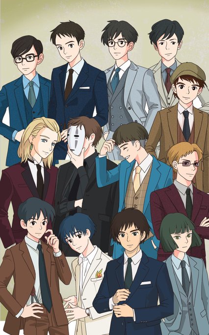 Rikaco Rikaco Ghibli ジブリ男子にスーツ着せてみた みんなの推しはだぁれ 私はアシタカ様 ジブリ Nitter