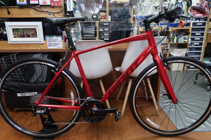 サイクルショップ金太郎 3196kintarou 22年モデル Escape Rx3 レッドが入りました これで全色入った事になります 綺麗なカラーリングです Giant ジャイアント Escaperx3 クロスバイク 22年モデル アルミフレーム Nitter