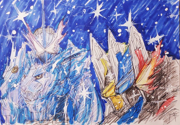 メタリナス Metal Jumper513 聖刃抜刀 以前に色鉛筆とマーカーペンで描いたクロスセイバー クリムゾンセイバー フィーチャリングセイバーです 仮面ライダーセイバー イラスト Nitter