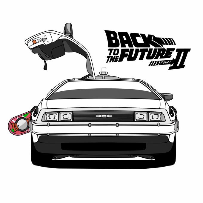 K Tofu Kedarake T925 カーイラスト デロリアン Bttf バックトゥザフューチャー Part 2 Nitter