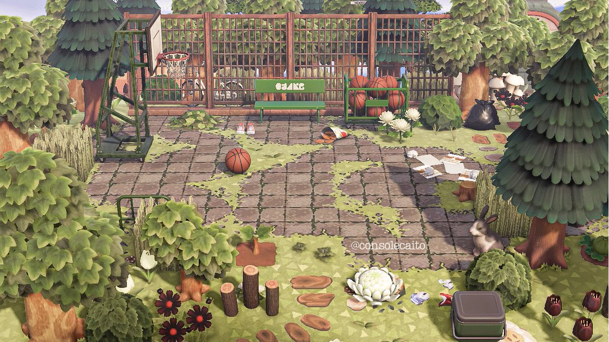caito potato (@consolecaito): "I can't remember the last time I finished an  area 🤪 Hope you enjoy this abandoned basketball court! 💛 #acnh  #acnhinspo" | nitter