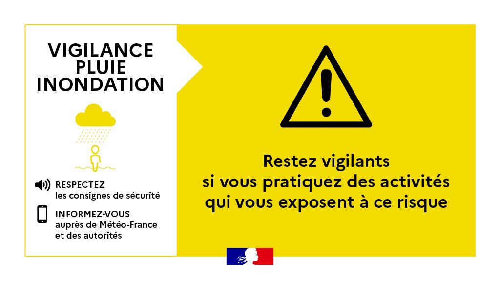 Vigilance jaune en Dordogne : pluie-inondations et crues