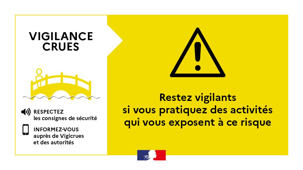 Vigilance jaune sur le Haut-Tarn : premier débordement possible à Montbrun