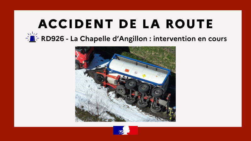 Accident de route à La Chapelle d'Angillon : intervention en cours