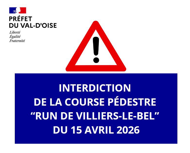Interdiction de la course 'Run de Villiers-le-Bel' sans déclaration préalable