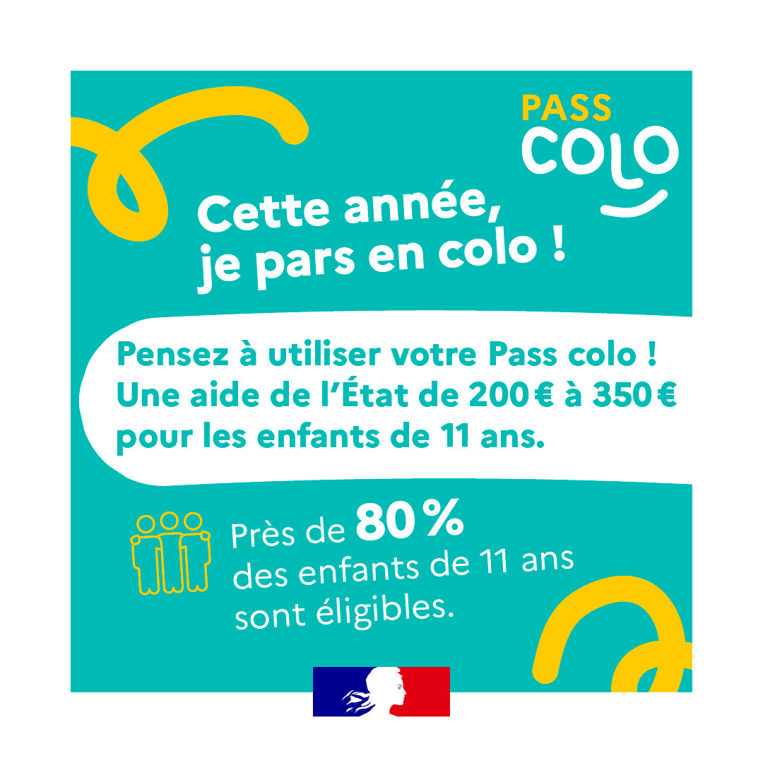 Aide vacanciere Pass Colo: 200€-350$ pour les enfants nes en 2014-2015