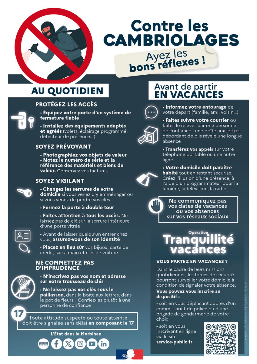 Opération Tranquillité Vacances : signaler absences pour prévenir cambriolages