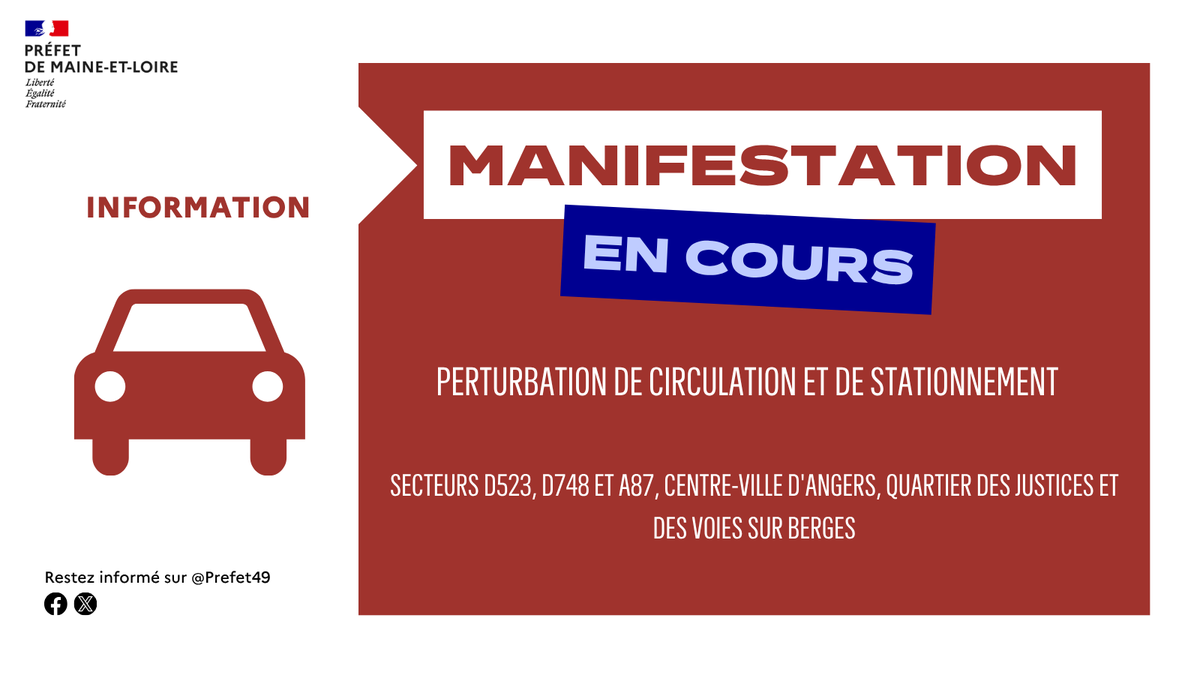 Opération escargot à Angers : évitez le centre-ville et les berges