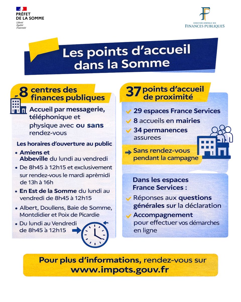 Impôts en Somme : 37 points de proximité pour obtenir de l'aide pour déclaration