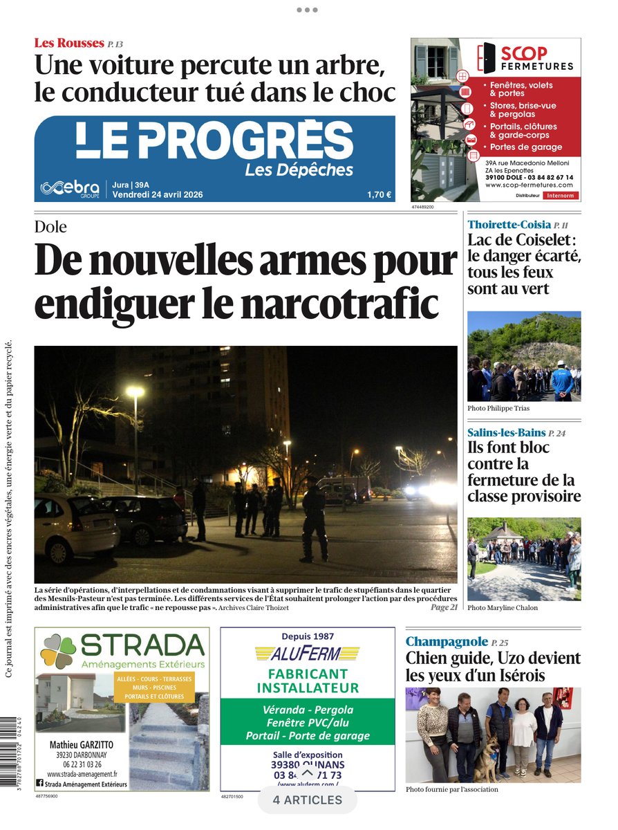 Feu dans une usine de X Prefecture 39