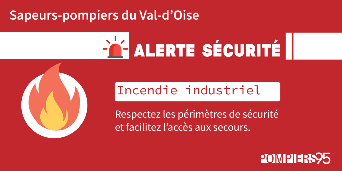 Incendie industriel à Roissy-en-France