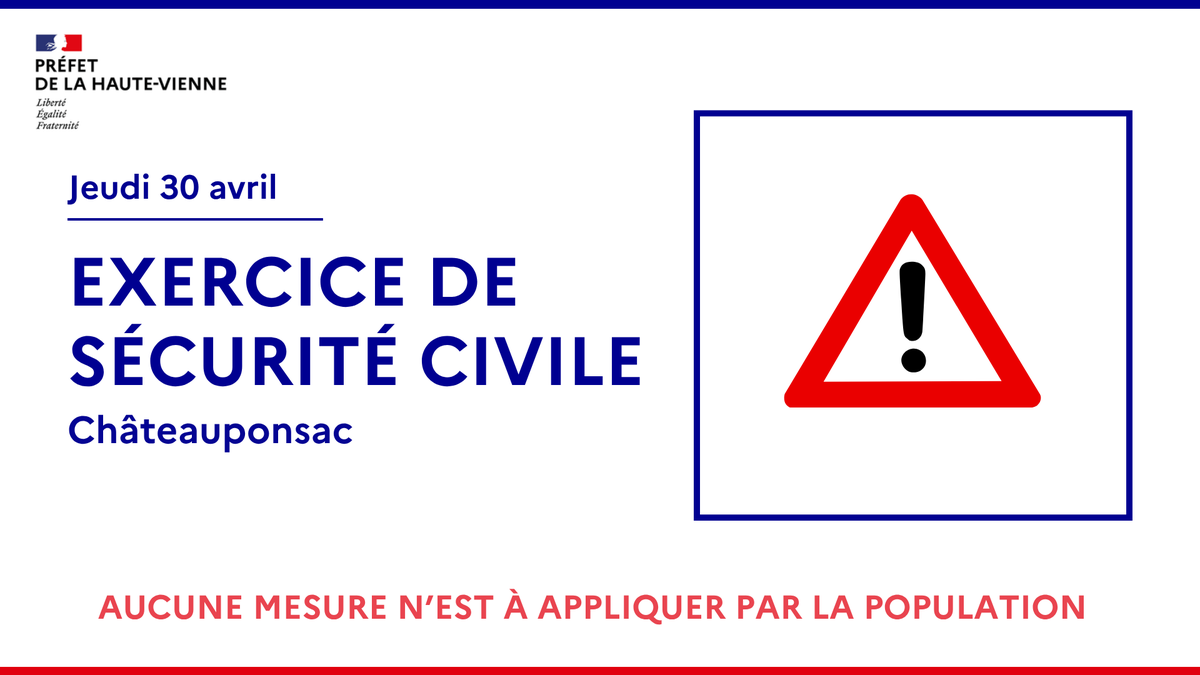 Sécurité civile exercise in Châteauponsac