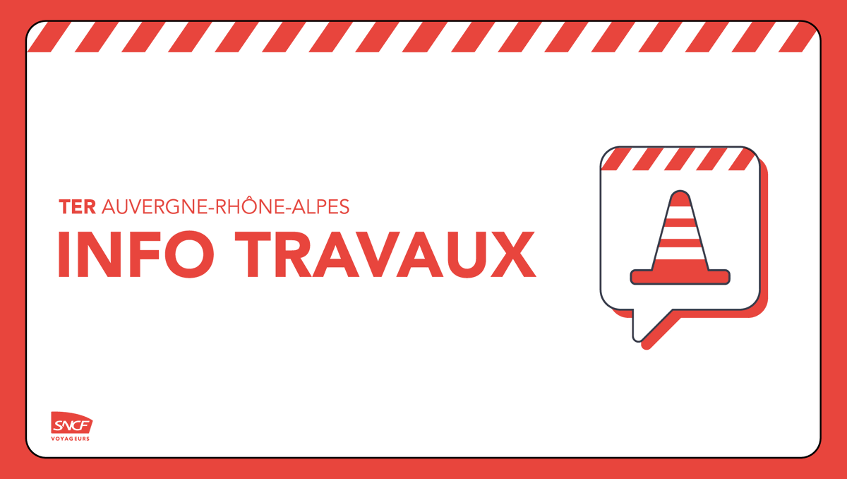 RT by @Prefecture42: 🚧Des travaux vont se dérouler du 23/05 au 25/05 entre Saint-Etienne<>Lyon.
🚊Cela entraine l’interruption du trafic entre Saint-Etienne <>Givors ainsi que la suppression de certains trains entre Firminy<>Saint-Etienne.
📲+ d'informa