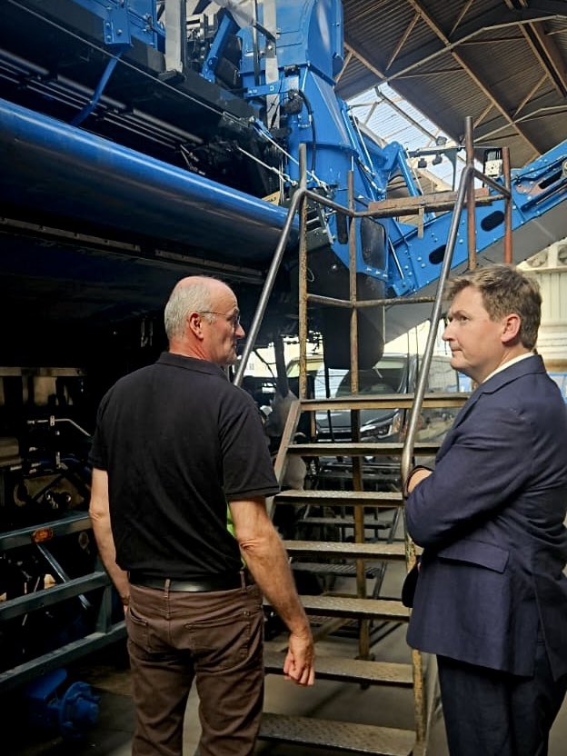 Rencontre avec le président du syndicat Entrepreneurs des Territoires Hauts-de-France à SAS Cousin Agricole