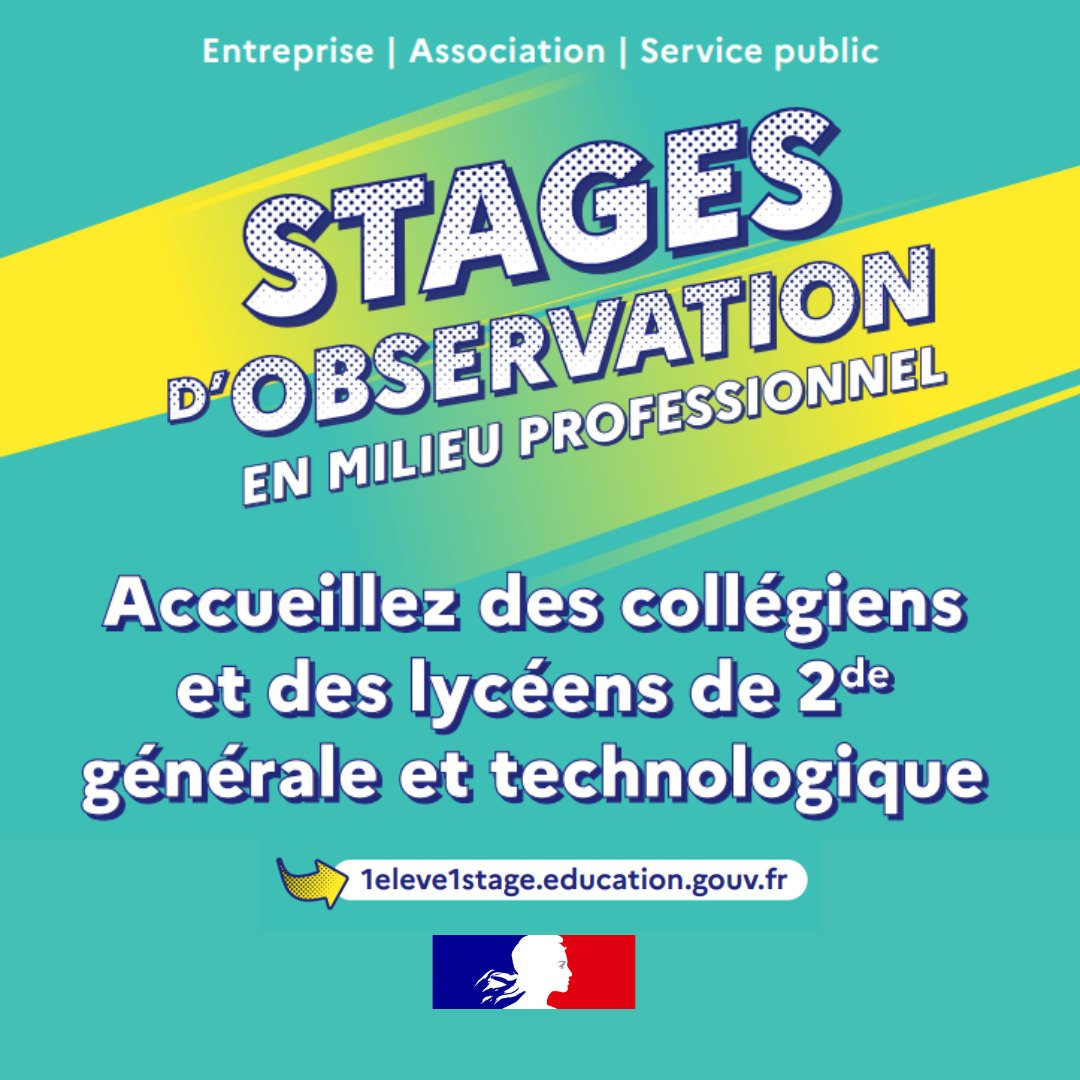 Vous êtes en classe de seconde générale ou technologique ? Il vous reste quelques semaines pour finaliser vos recherches !
La plateforme « 1élève1stage » vous accompagne et rassemble de nombreuses offres pour le mois de juin.
👉 https://1eleve1stage.educ