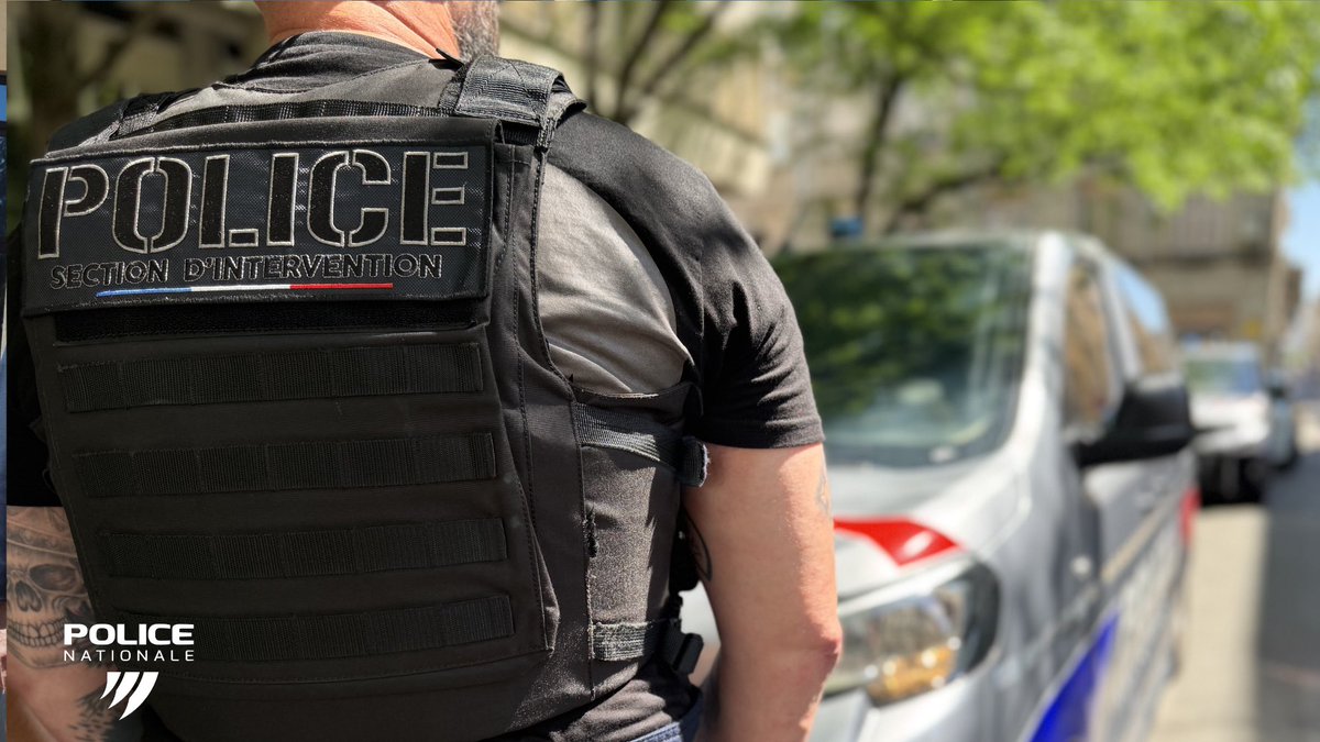 Opération de contrôle de la police nationale à Saint-Étienne