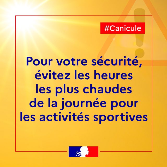 Conseils sécurité sport canicule préfectures 38 et 69
