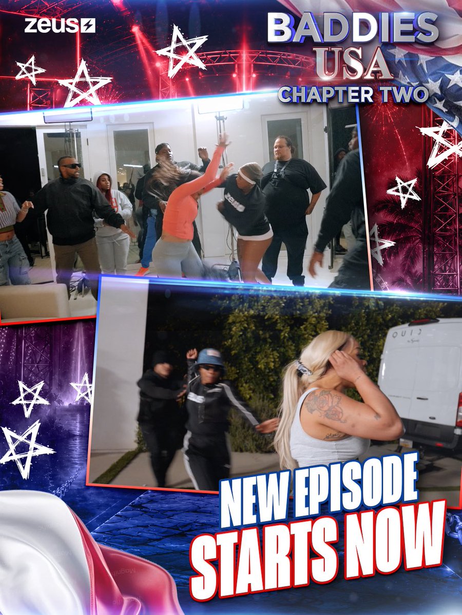 YEAHHH!!! 🔥🇺🇸 The NEW EPISODE of #BaddiesUSAChapterTWO STARTS NOWWW!! 😜 A few SPECIAL GUESTS have the HOUSE in an UPROAR, and you already know the DRAMA is about to GO UP!! 🤯 Head over to those ZEUS APPS & TUNE IN NOWWW!! ⚡️📺🔥