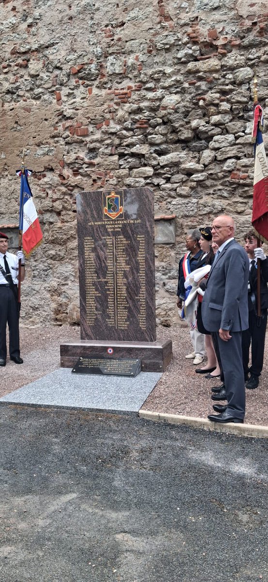 Inauguration nouvelle stèle en mémoire des Lotois Morts pour la France en Indochine, Cahors