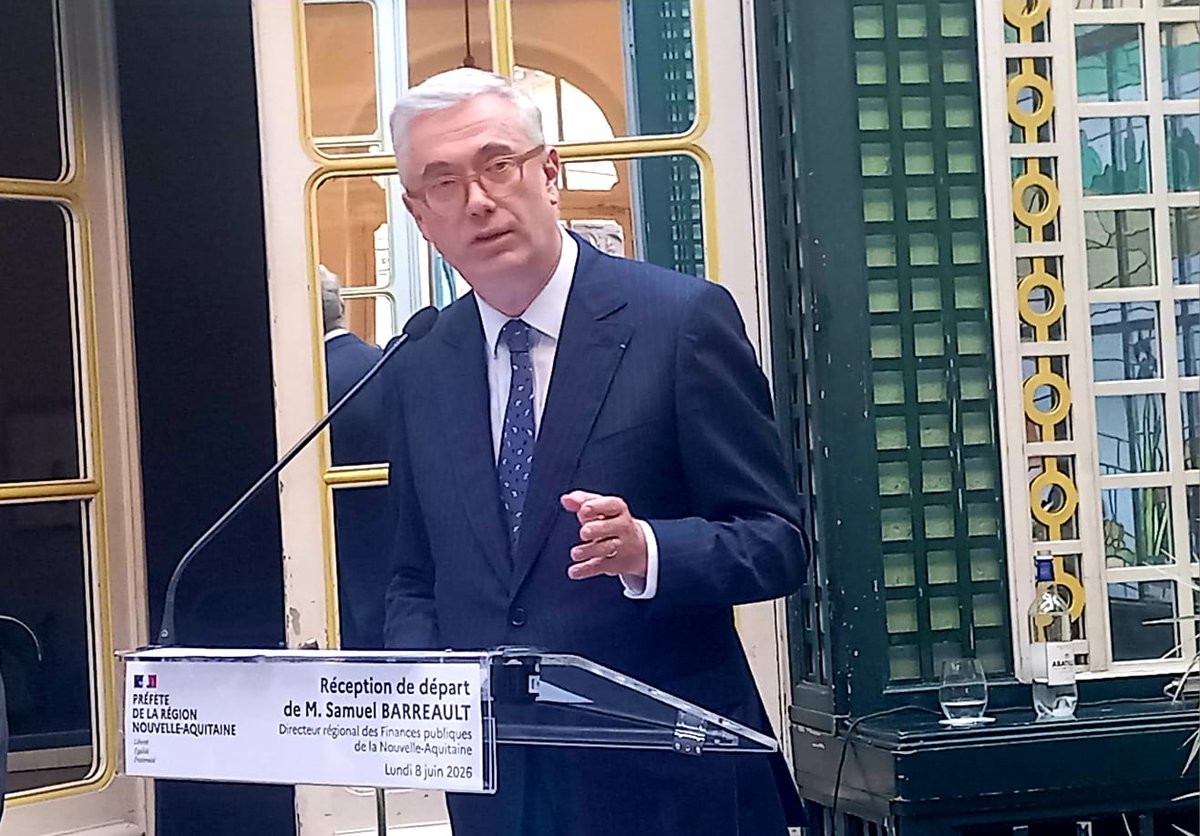 Cérémonie de départ de Samuel BARREAULT, directeur régional des finances publiques de Nouvelle-Aquitaine