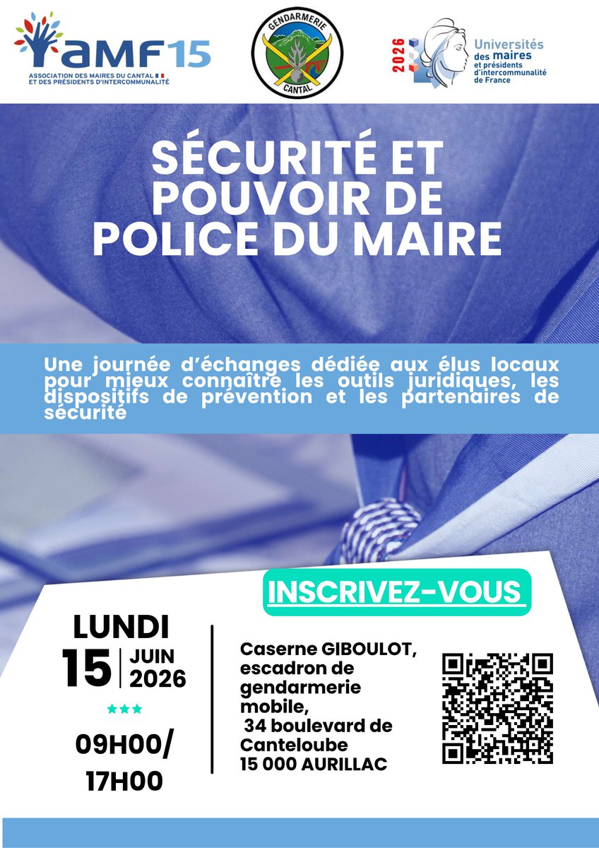 Formation Sécurité et pouvoir de police du Maire Aurillac