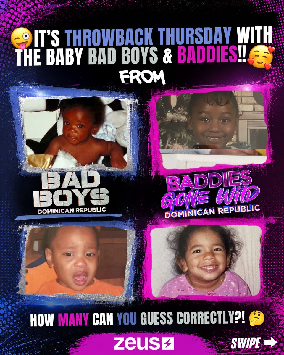 Awww!!! 🥰 The #BadBoys 😈 & #Baddies 🤪 from #BadBoysDominicanRepublic & #BaddiesGoneWildDominicanRepublic are sooo CUTEEE!! 🍼 But can you GUESS who’s WHO from the BABY PICS, or NAH?! 🤔 Try your LUCK in the comments 👇🏾📸👶🏽