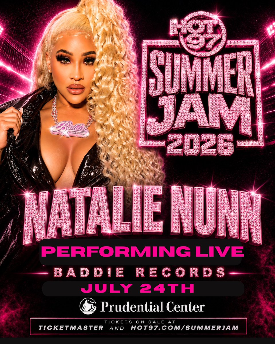Yasss!!! 😜🔥 This is a MAJOR MOVE!! 👏🏾 BADDIE & BAD BOYS CEO #NatalieNunn will be PERFORMING at #SummerJam26 with some of your FAVES on JULY 24th in #NewYorkCity!! 🎤🎶 Flood the COMMENTS if you’re getting your TICKETS 🎟️ to see the BOSS BADDIE on stage 👇🏾🔥