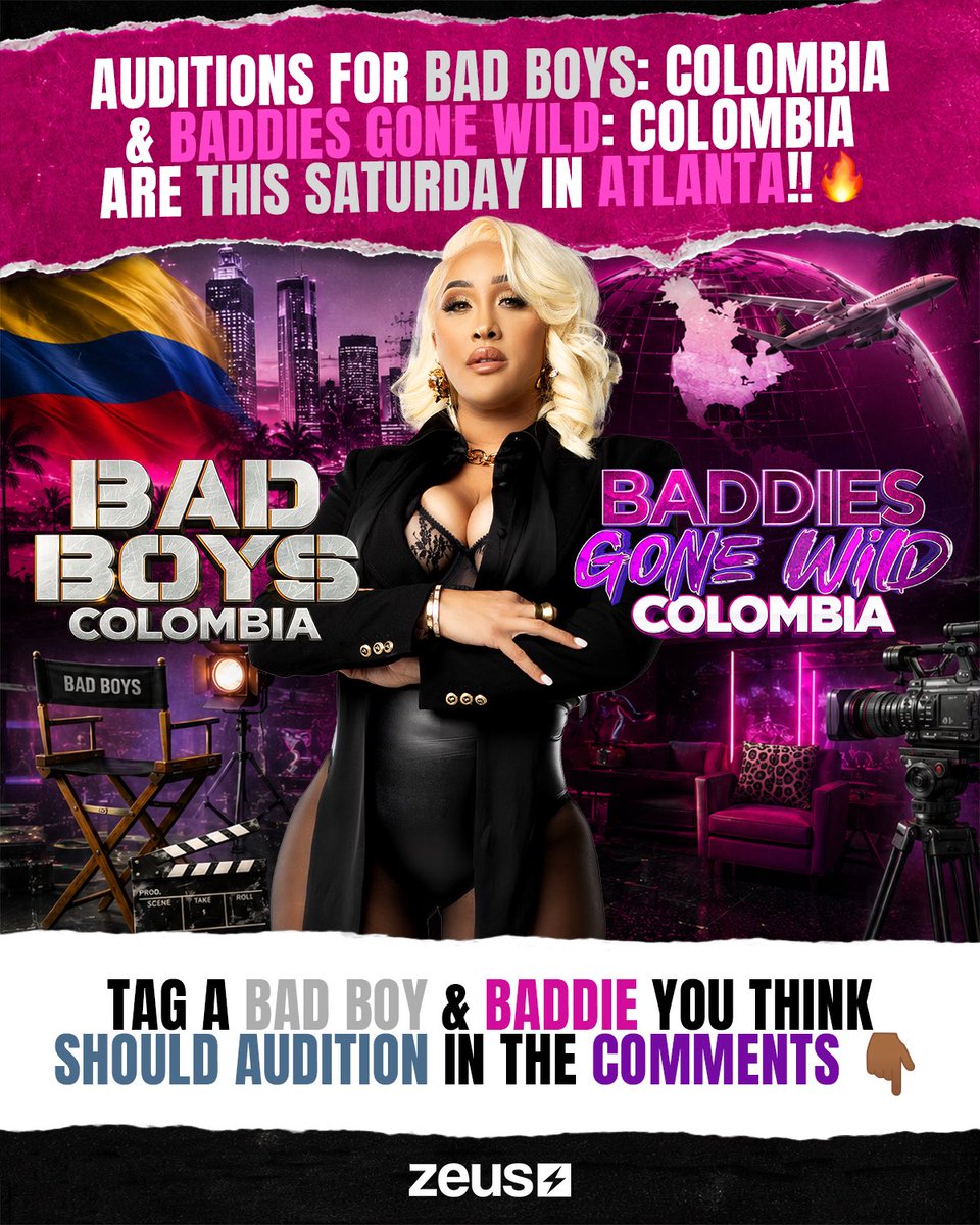 ATLANTA!! 📣 The #BaddiesGoneWild & #BadBoys AUDITIONS are THIS SATURDAY!! 🔥 Tag a BAD BOY 😈 or BADDIE 🤪 you think NEEDS to audition this weekend!!👇🏾